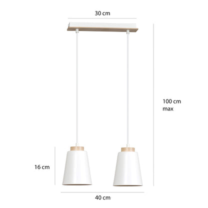 Bolero 2 pendant light white