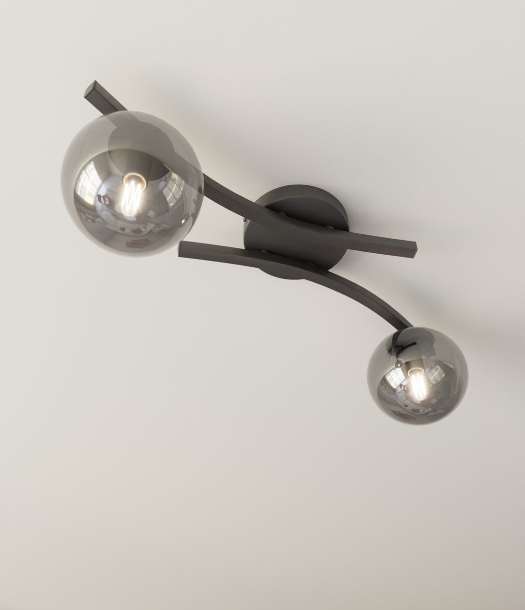 Opus 2 ceiling lamp black/graphite