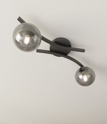 Opus 2 ceiling lamp black/graphite
