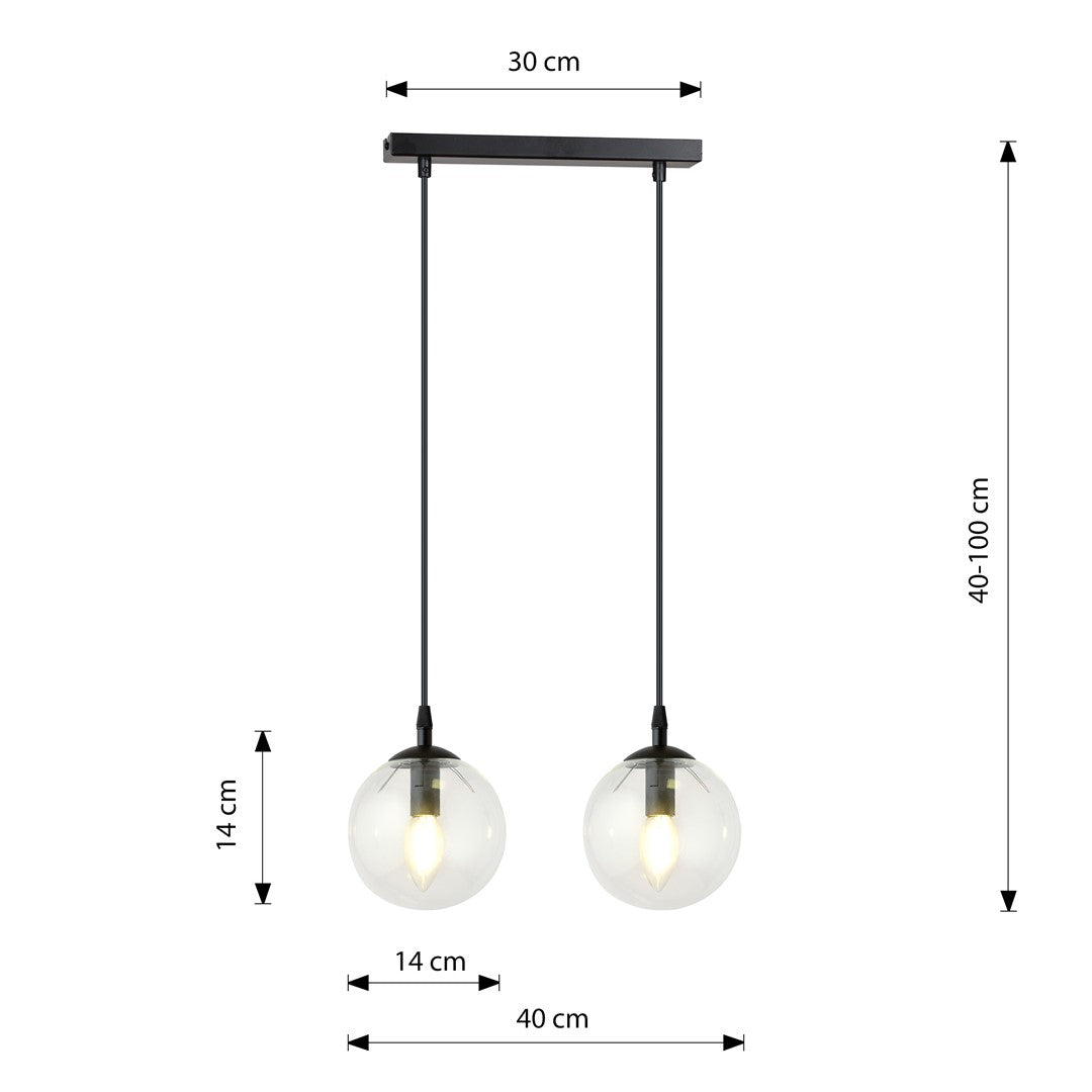 Cosmo 2 pendant light clear
