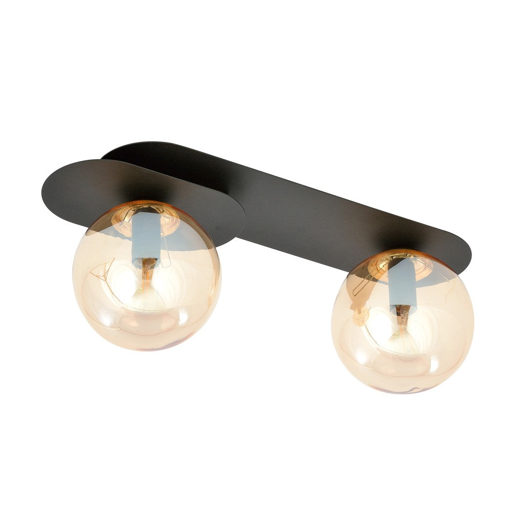 Plaza 2 ceiling lamp black/amber