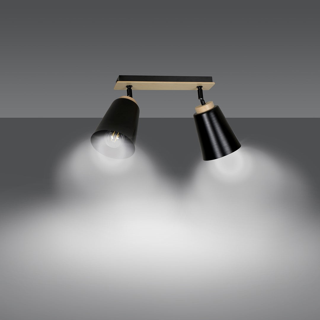 Atlas 2 ceiling spotlight black