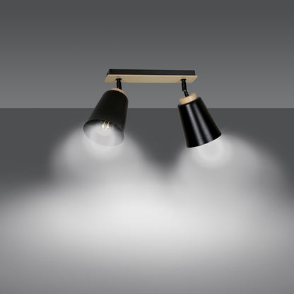 Atlas 2 ceiling spotlight black