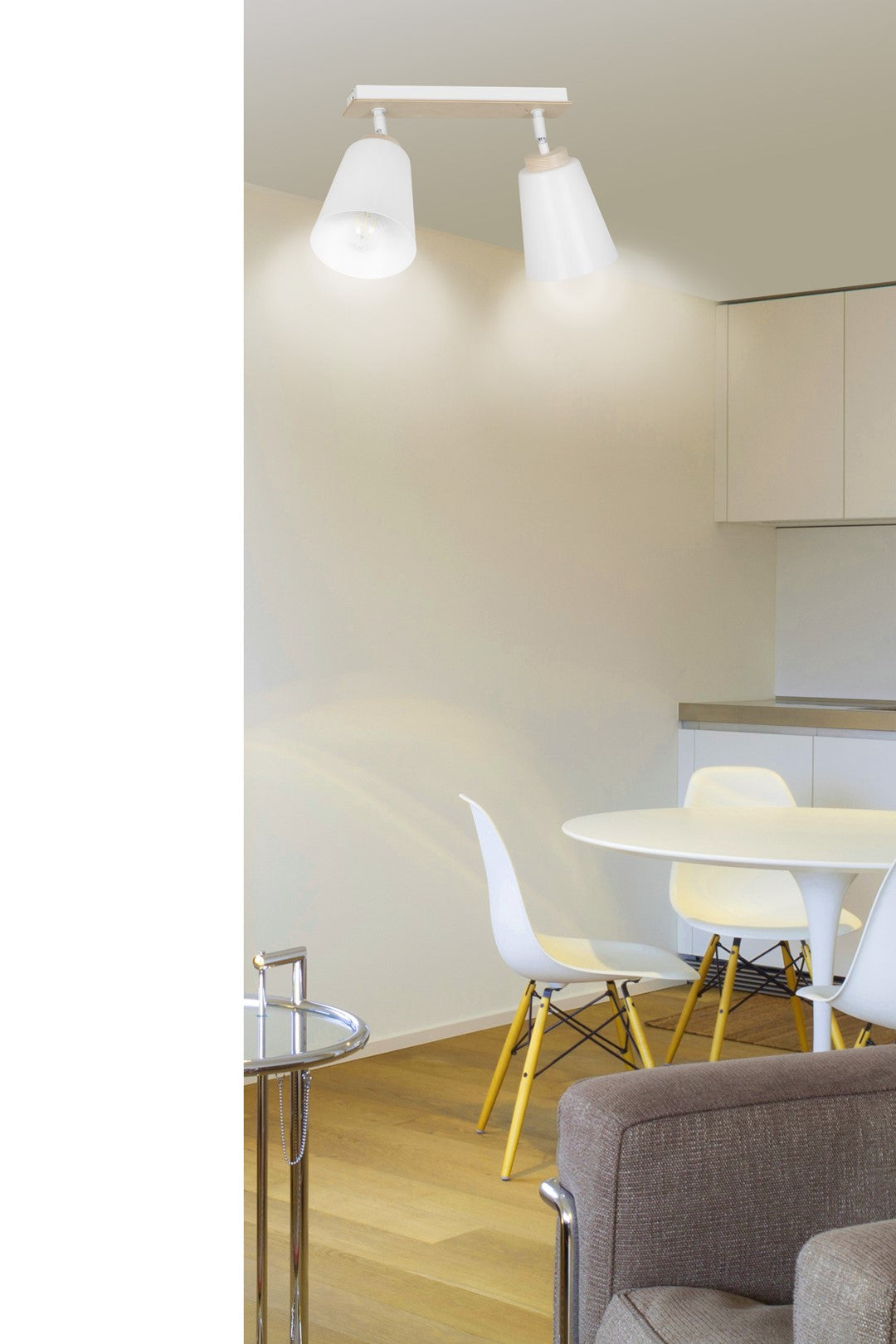 Atlas 2 ceiling spotlight white