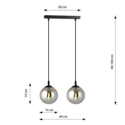 Cosmo 2 pendant light black/graphite