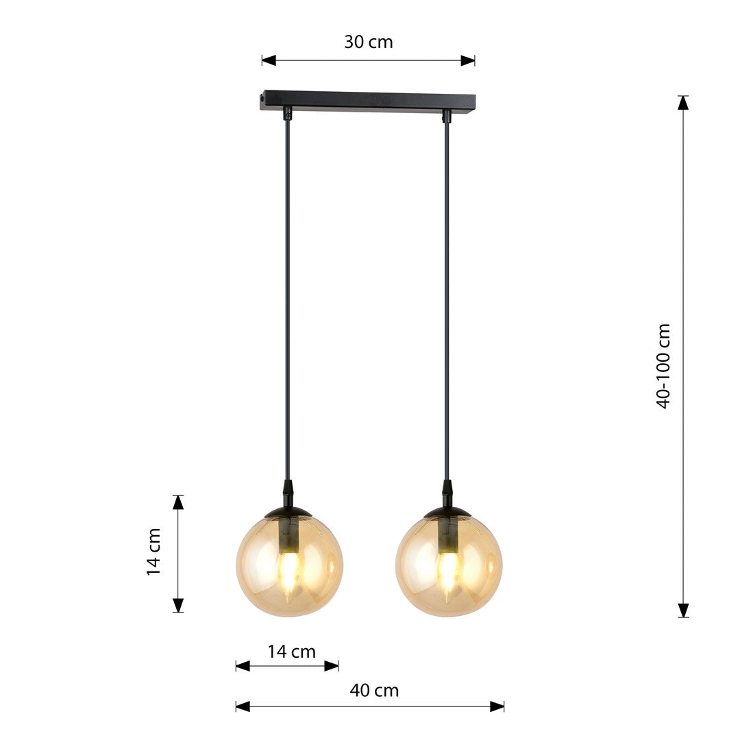 Cosmo 2 pendant light amber