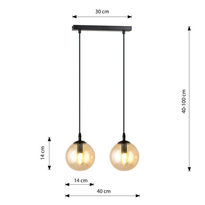 Cosmo 2 pendant light amber
