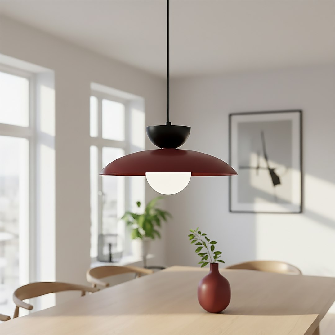 Mulan 1 pendant light burgundy/black