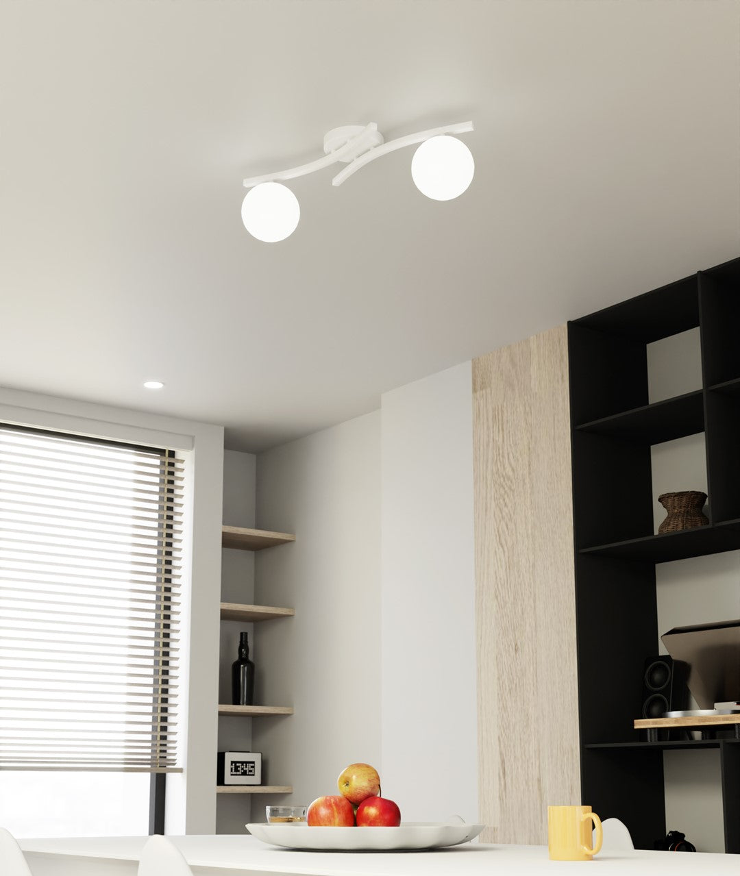 Opus 2 ceiling lamp white/opal