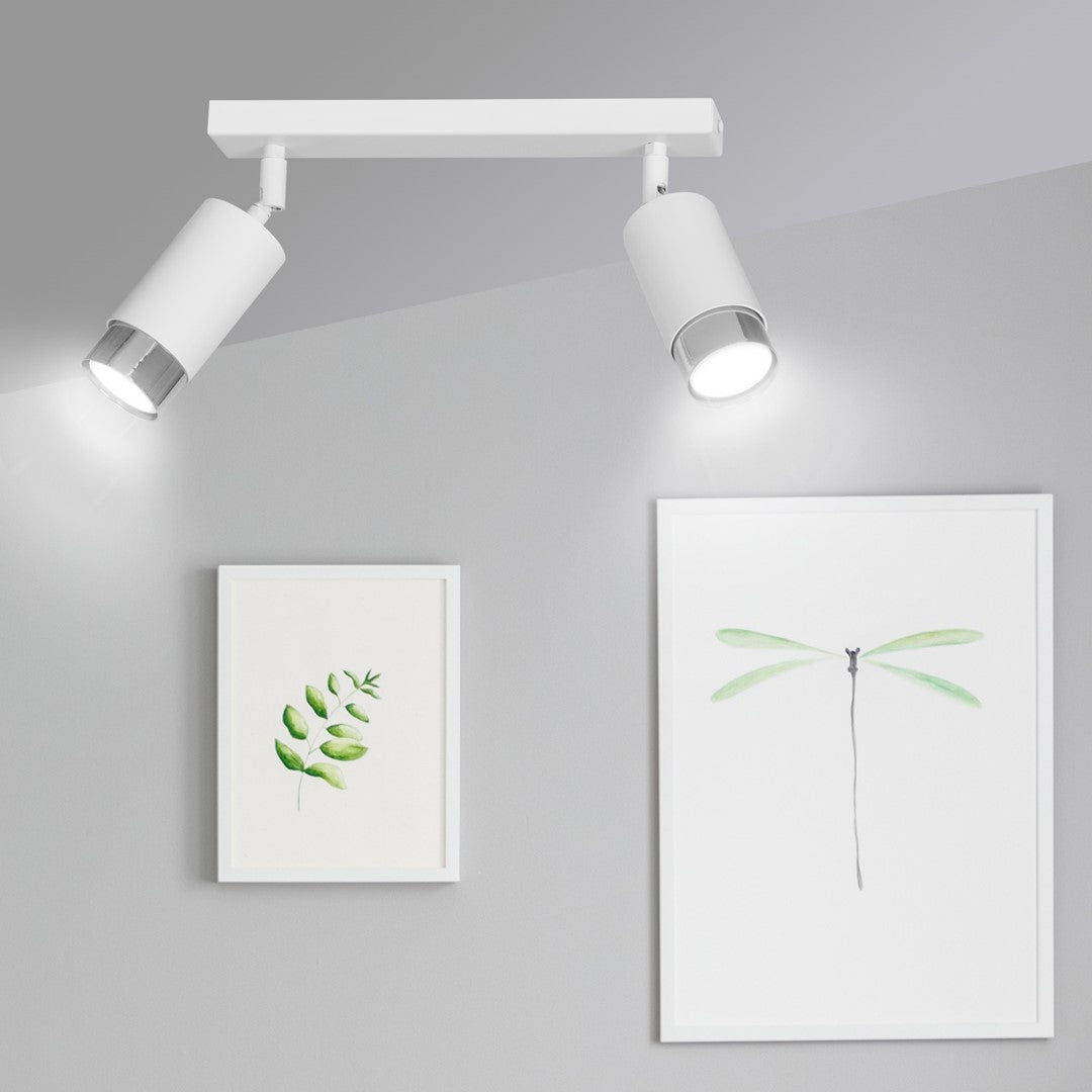 Hiro 2 ceiling spotlight white/chrome
