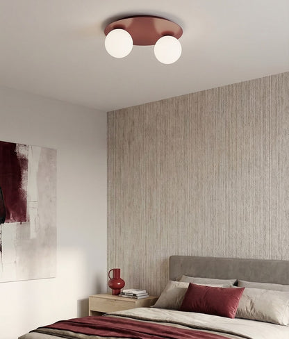 Solar 2 ceiling lamp burgundy/opal