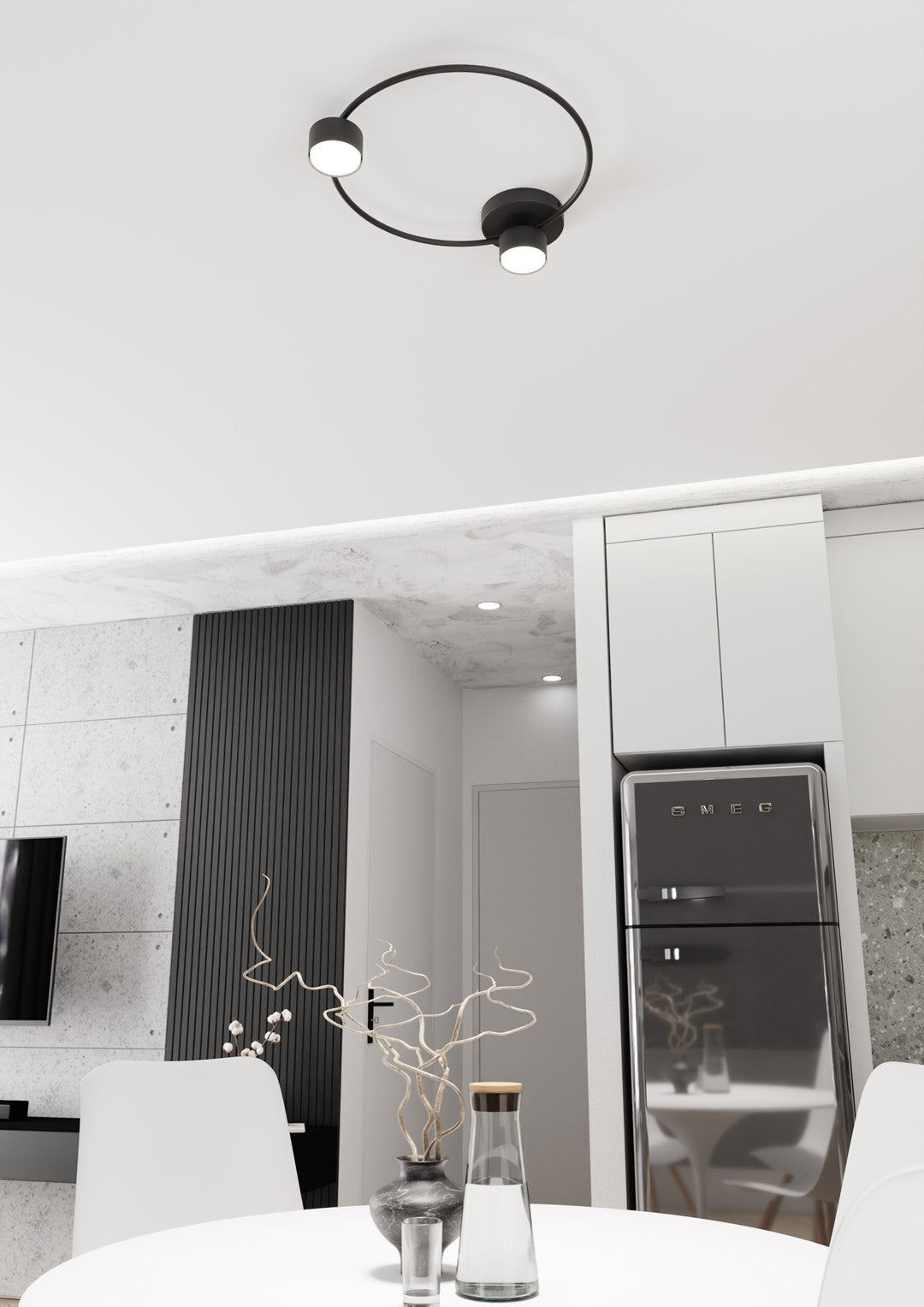 Lucio 2 ceiling lamp black