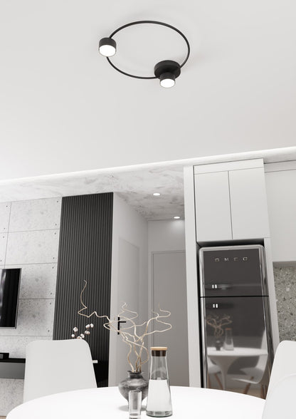 Lucio 2 ceiling lamp black