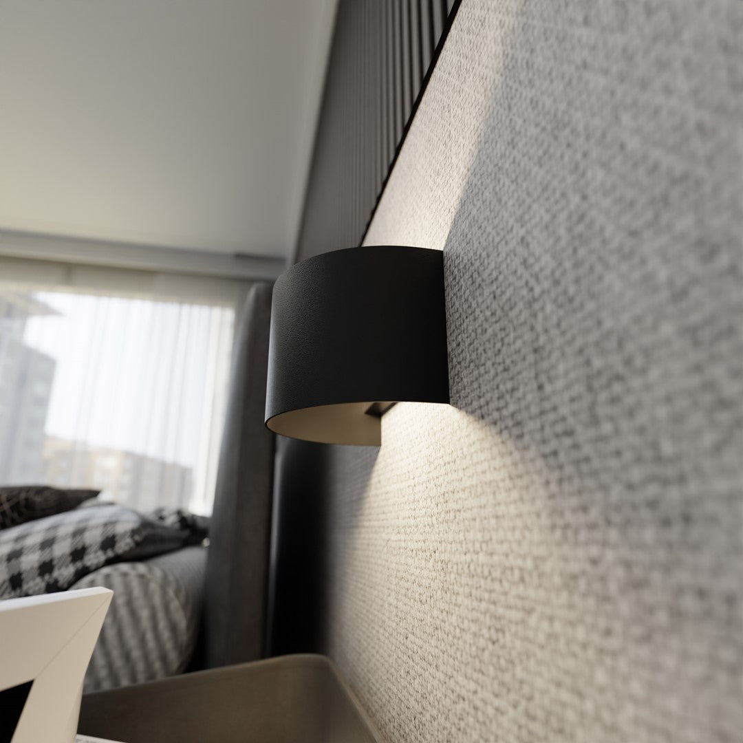 Fold wall lamp black