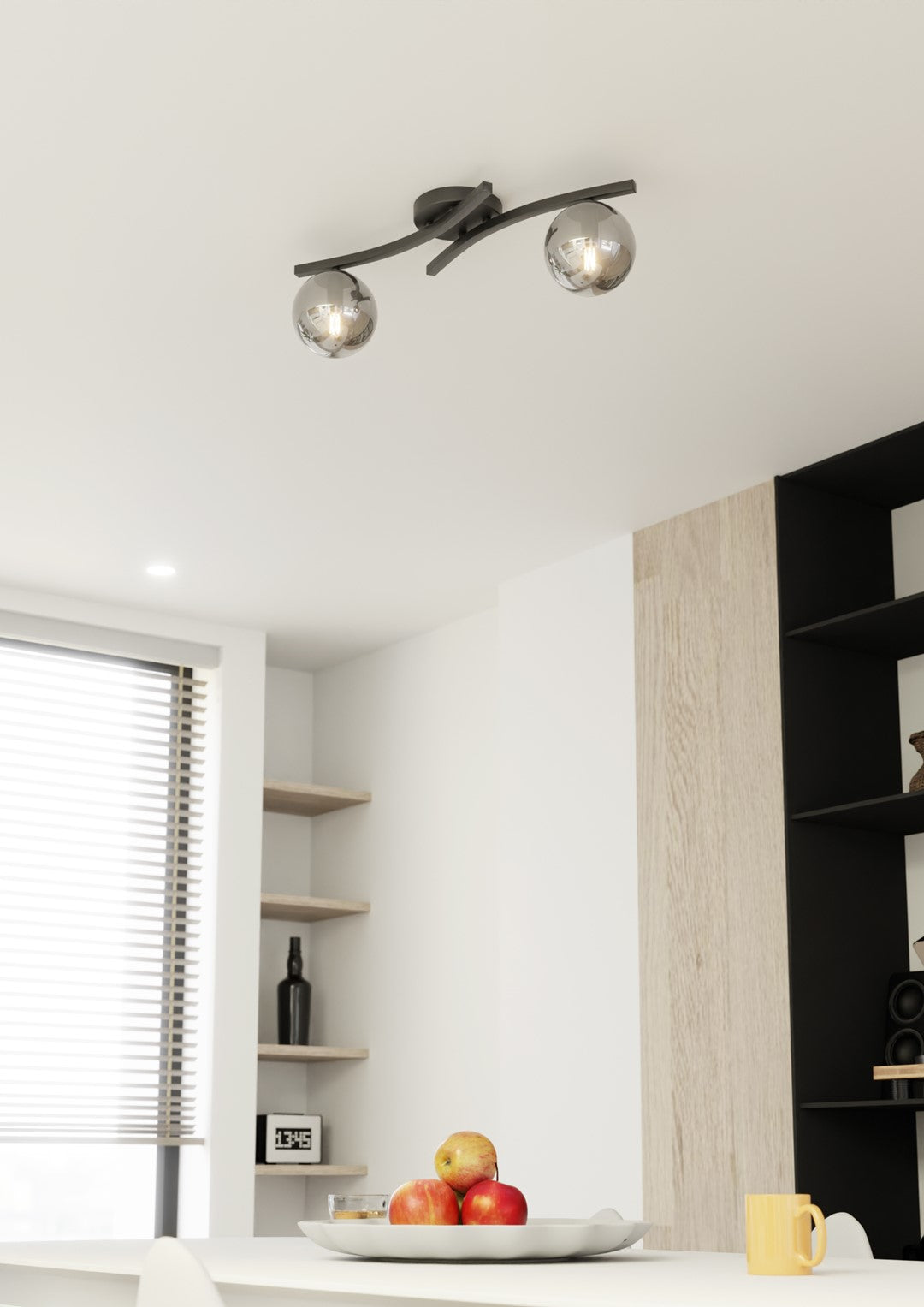 Opus 2 ceiling lamp black/graphite