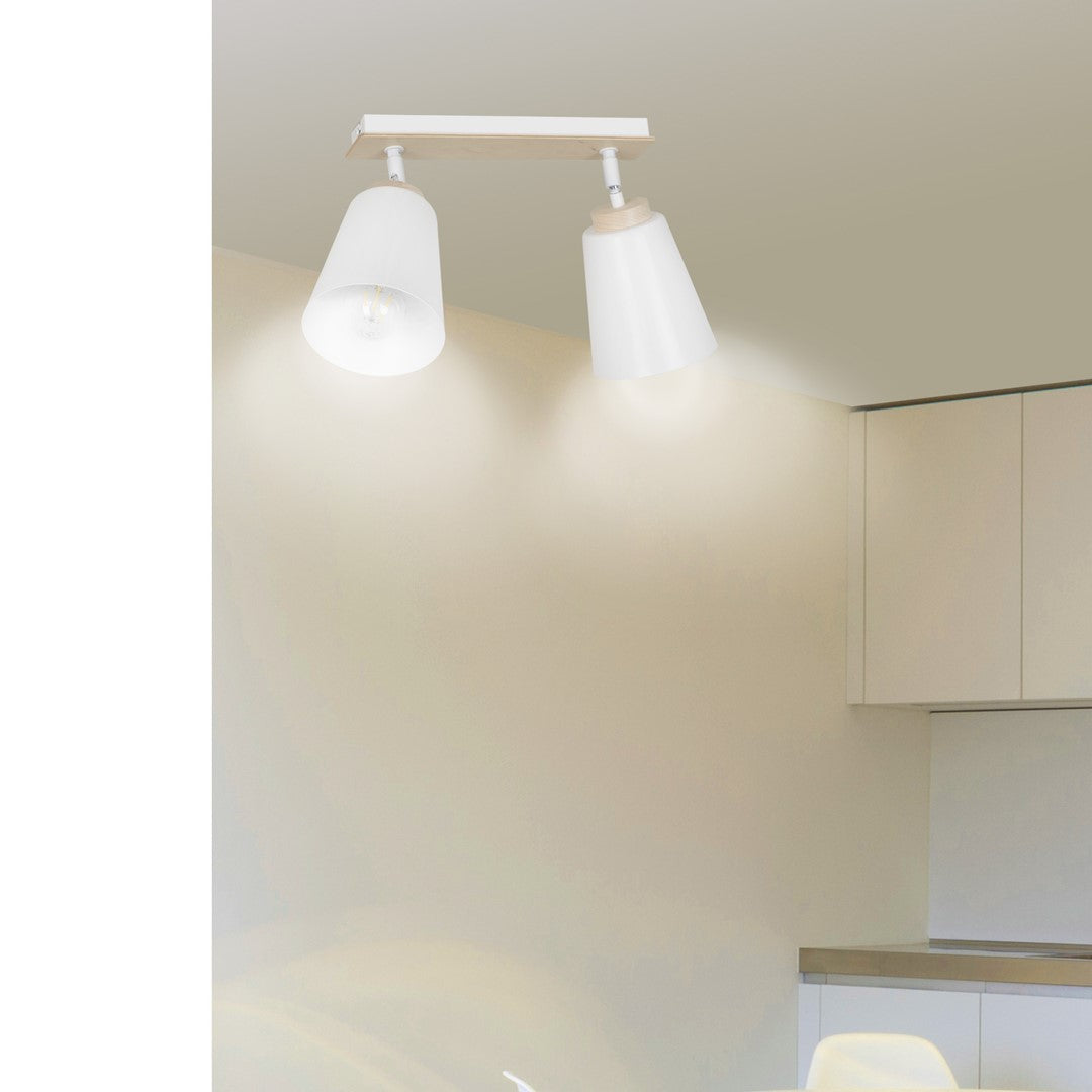 Atlas 2 ceiling spotlight white