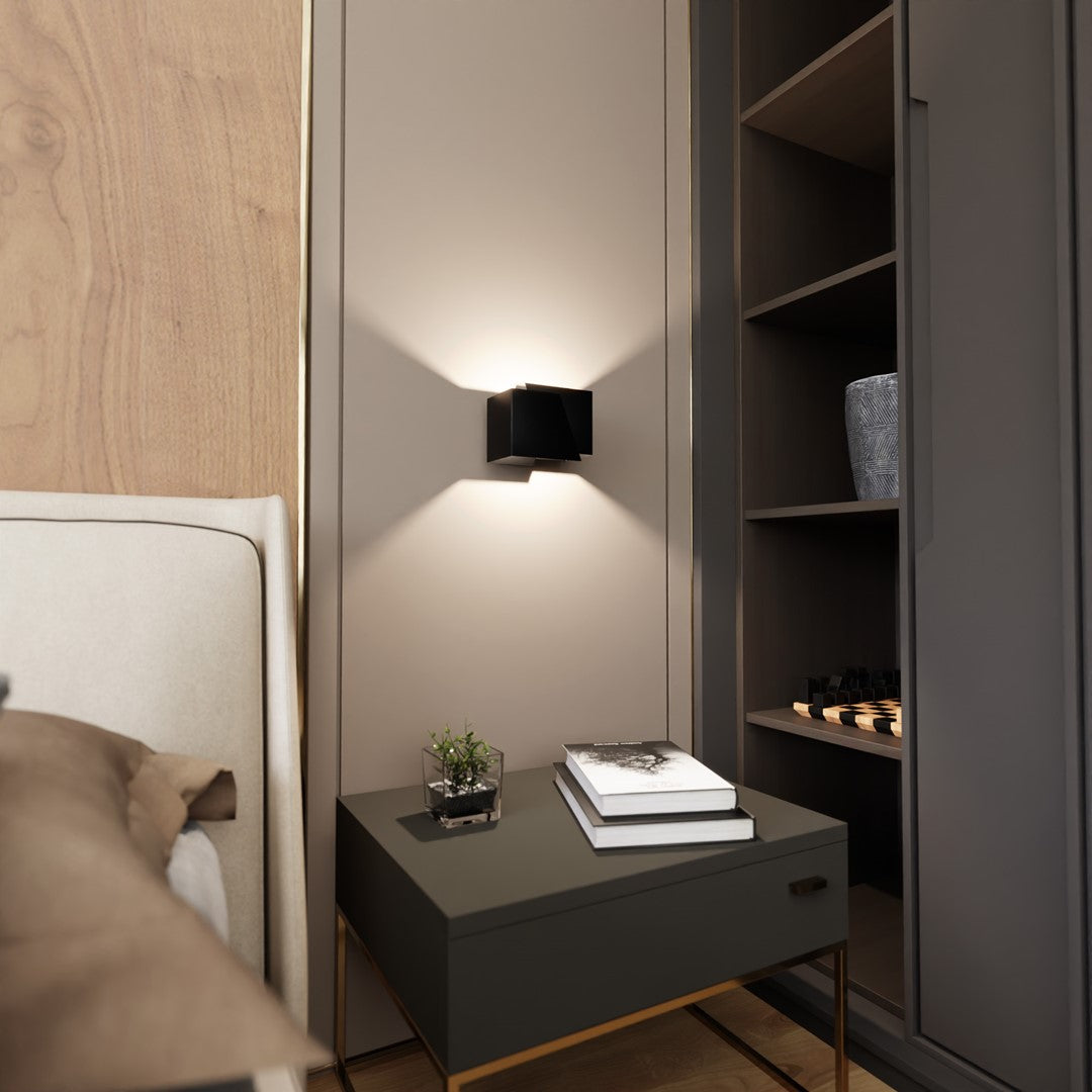 Frost wall lamp black