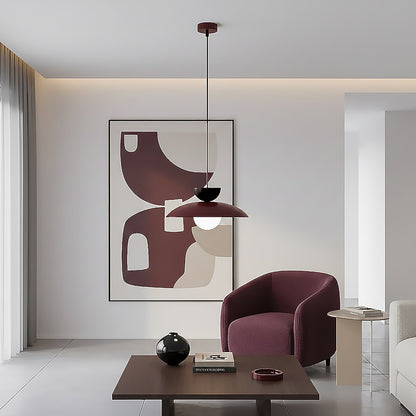Mulan 1 pendant light burgundy/black
