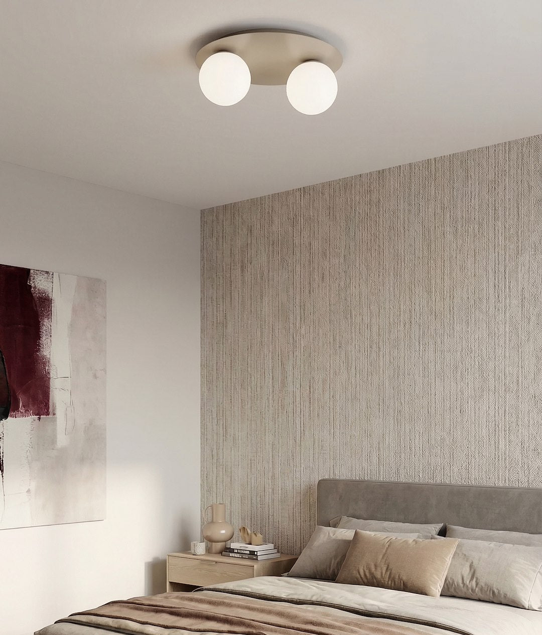 Solar 2 ceiling lamp mocha/opal