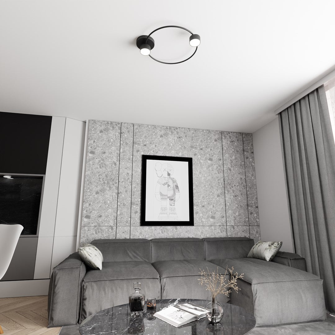 Lucio 2 ceiling lamp black