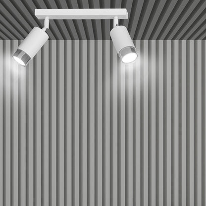 Hiro 2 ceiling spotlight white/chrome