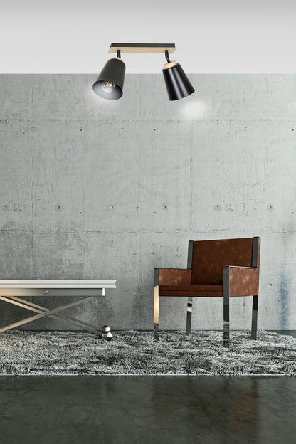 Atlas 2 ceiling spotlight black