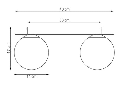 Solar 2 ceiling lamp mocha/opal