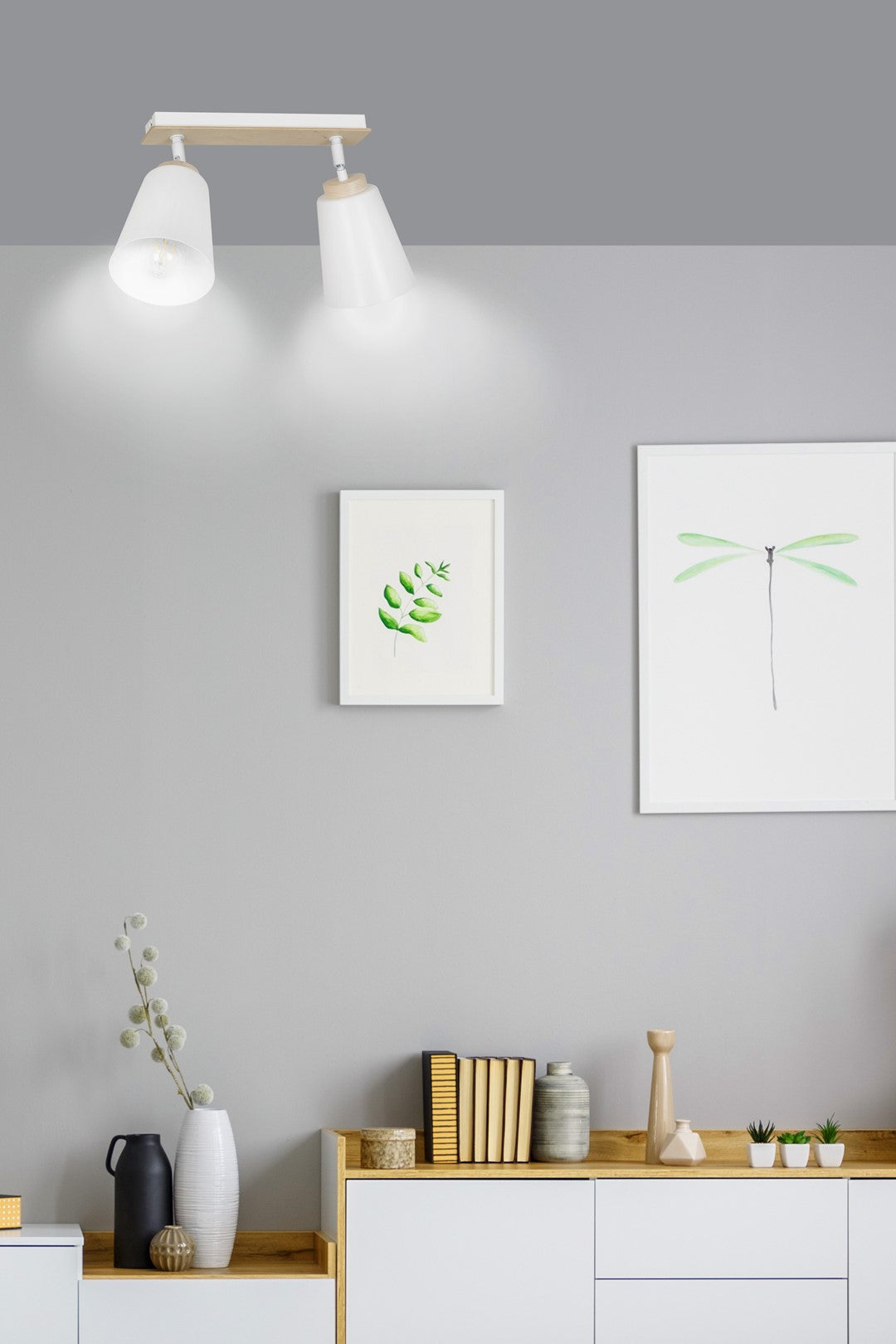Atlas 2 ceiling spotlight white