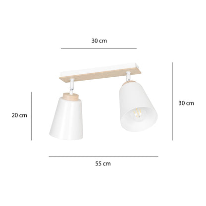 Atlas 2 ceiling spotlight white