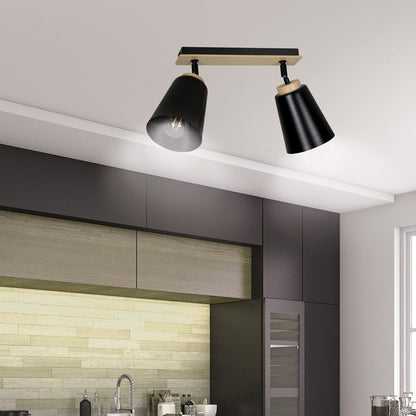 Atlas 2 ceiling spotlight black