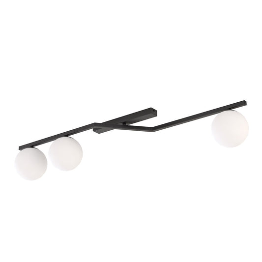 Naton 3 ceiling lamp black/opal