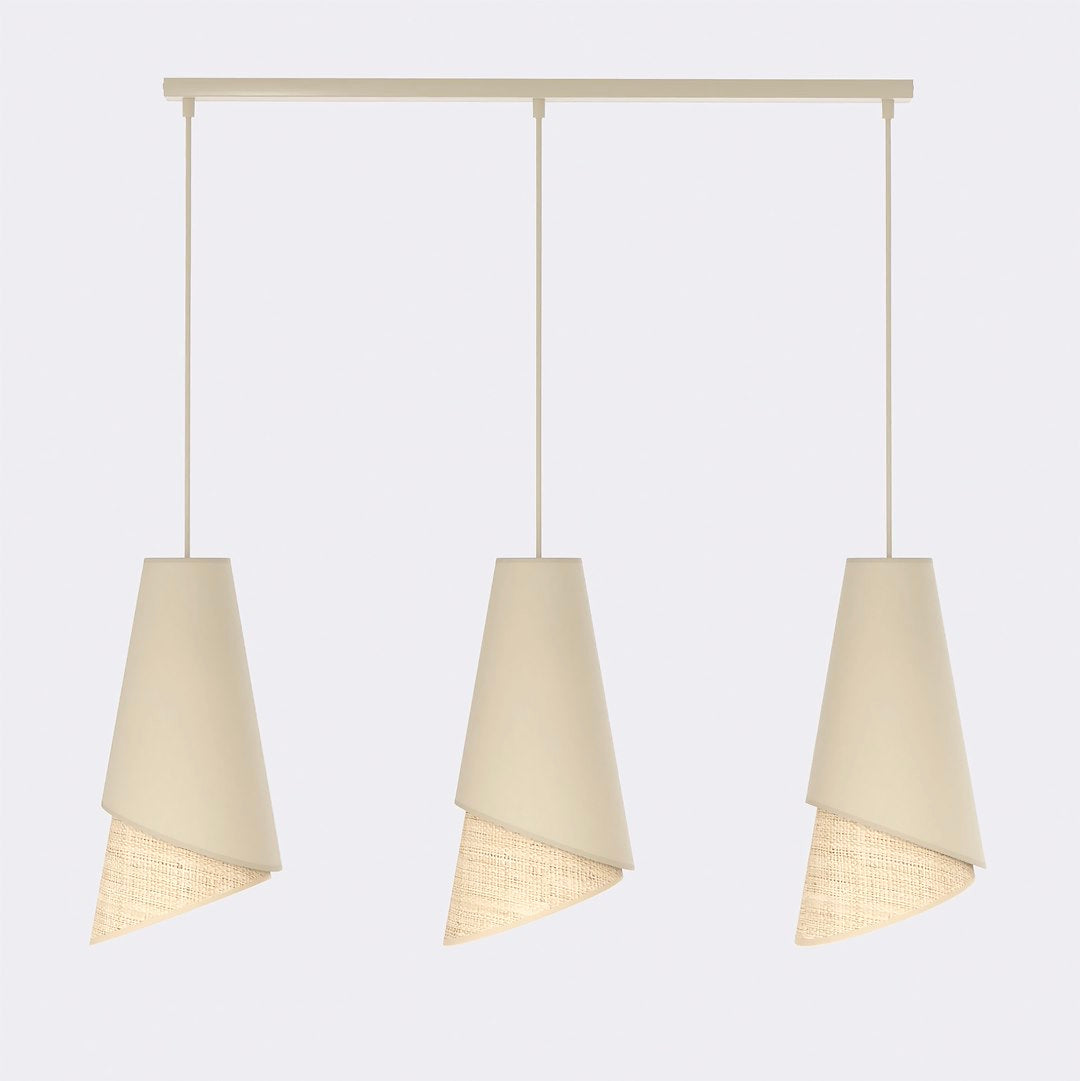 Moda 3 pendant lamp black/rattan