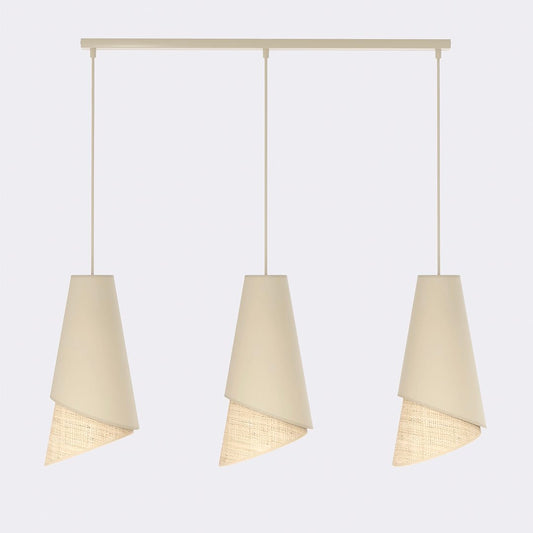 Moda 3 pendant lamp black/rattan