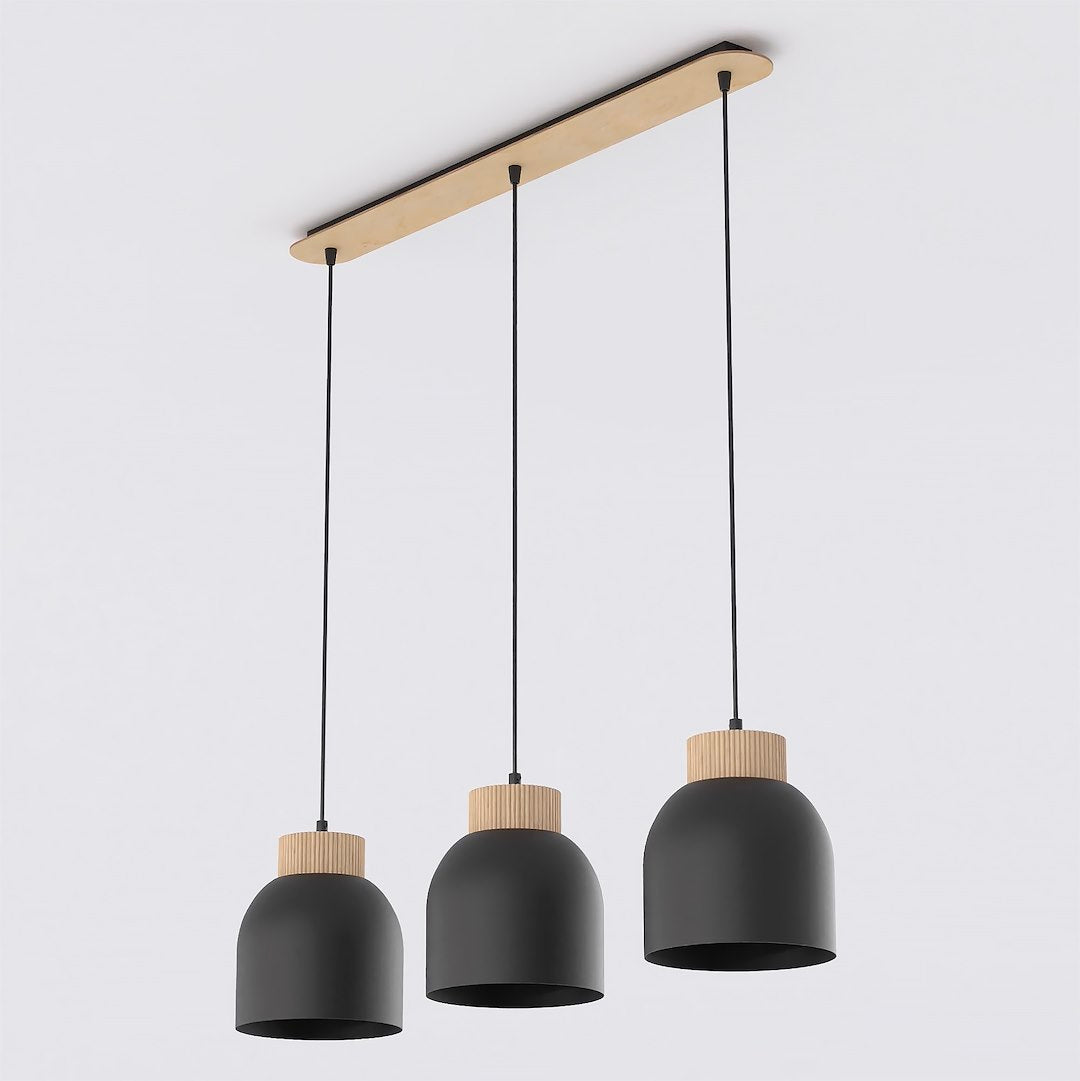 Vigo 3 pendant light black