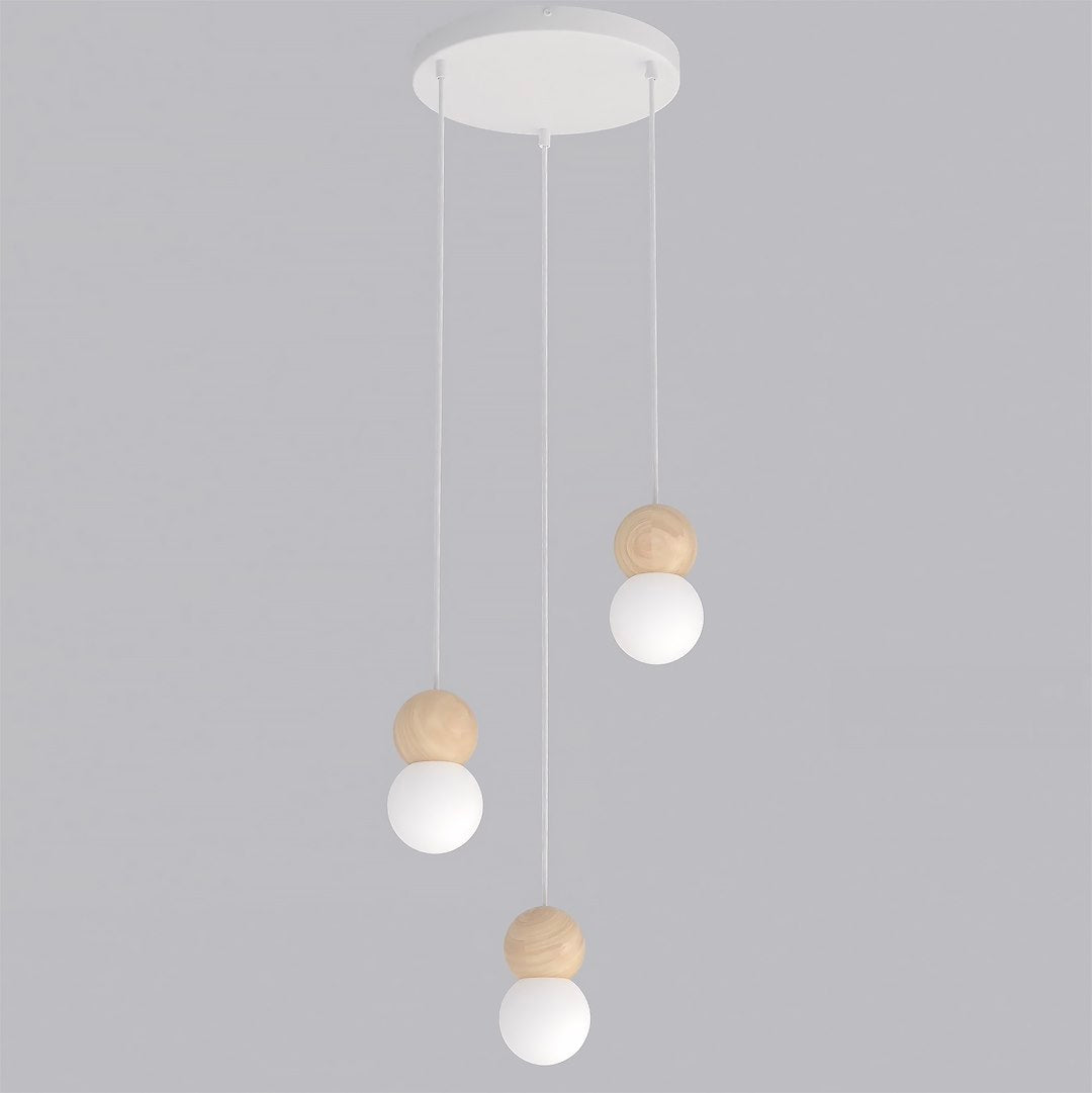 Loop 3 pendant light white
