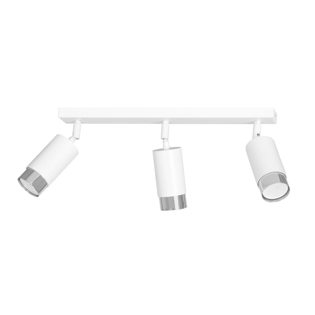 Hiro 3 ceiling spotlight white/chrome