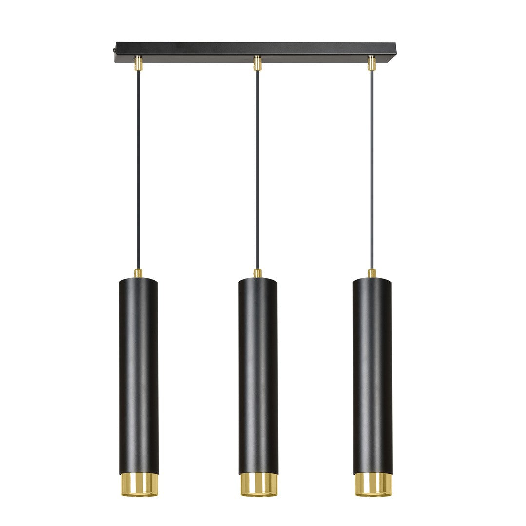 Kibo 3 pendant light blue/gold