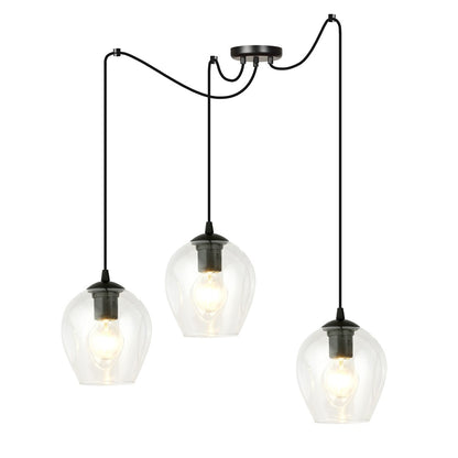 Level 3 pendant light black/clear