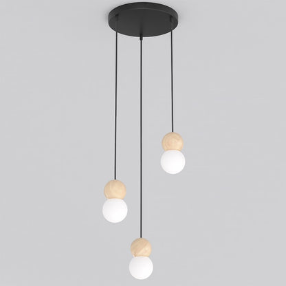 Loop 3 pendant light black