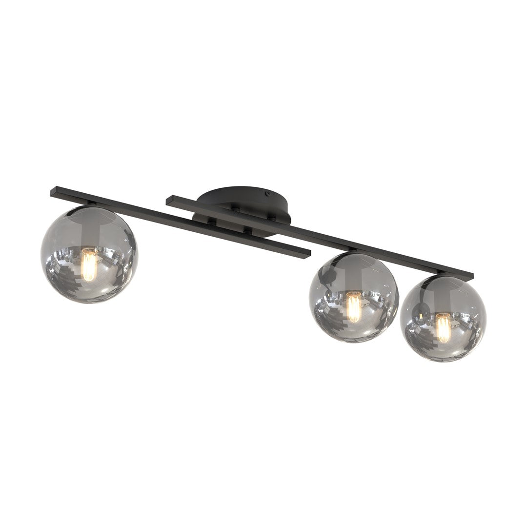Kairo 3 ceiling lamp black/graphite