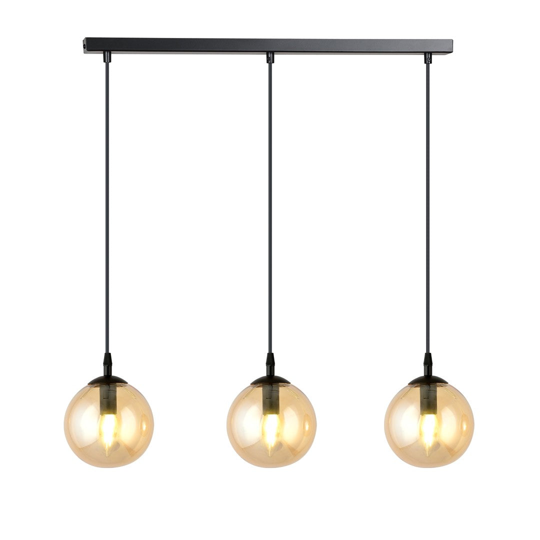 Cosmo 3 pendant light amber