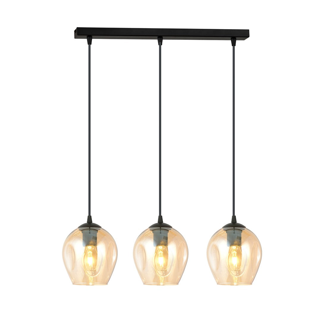 Istar 3 pendant light black/amber