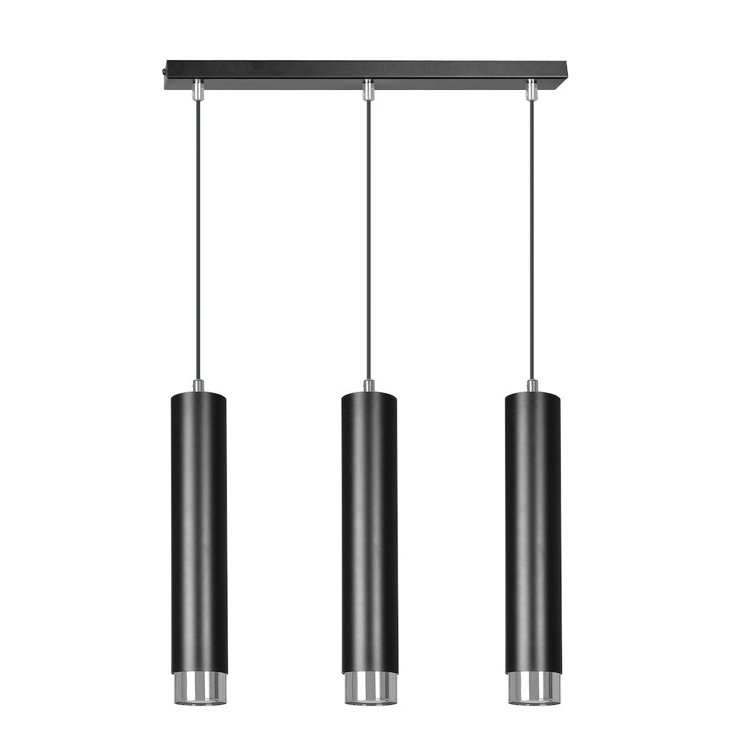 Kibo 3 pendant light black/chrome