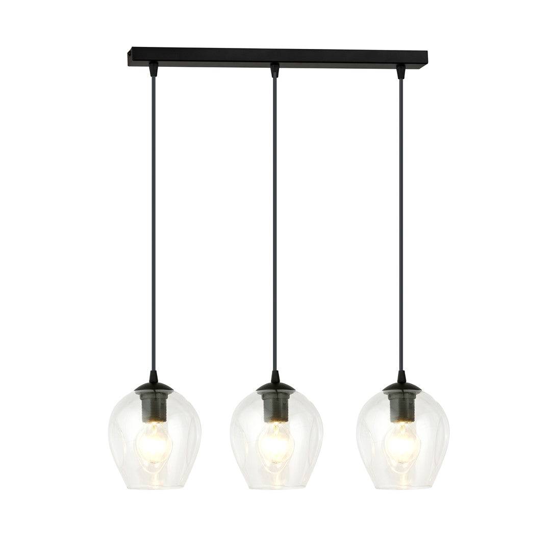 Istar 3 pendant light black/clear