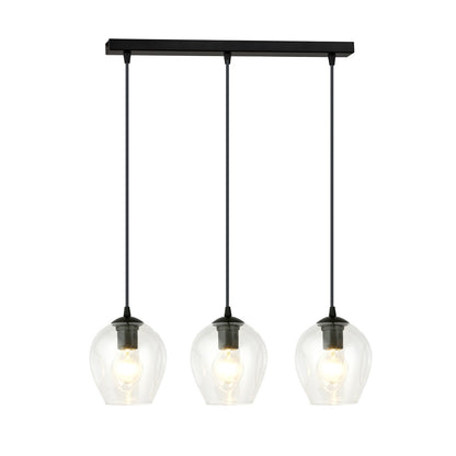 Istar 3 pendant light black/clear