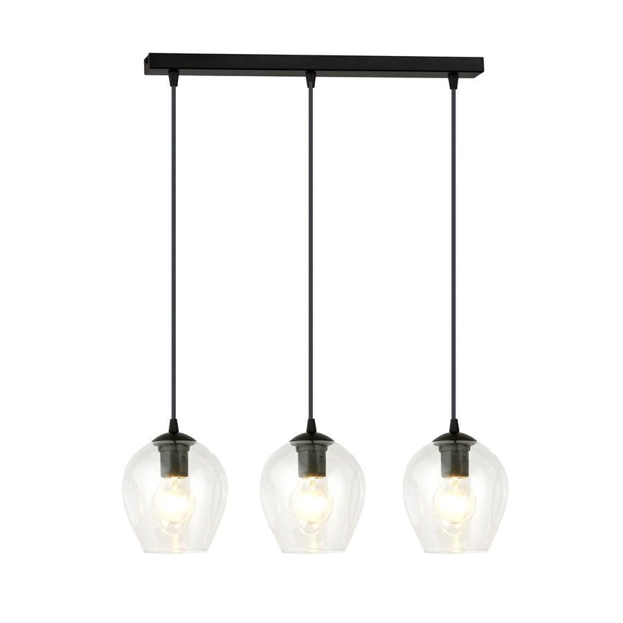 Istar 3 pendant light black/clear