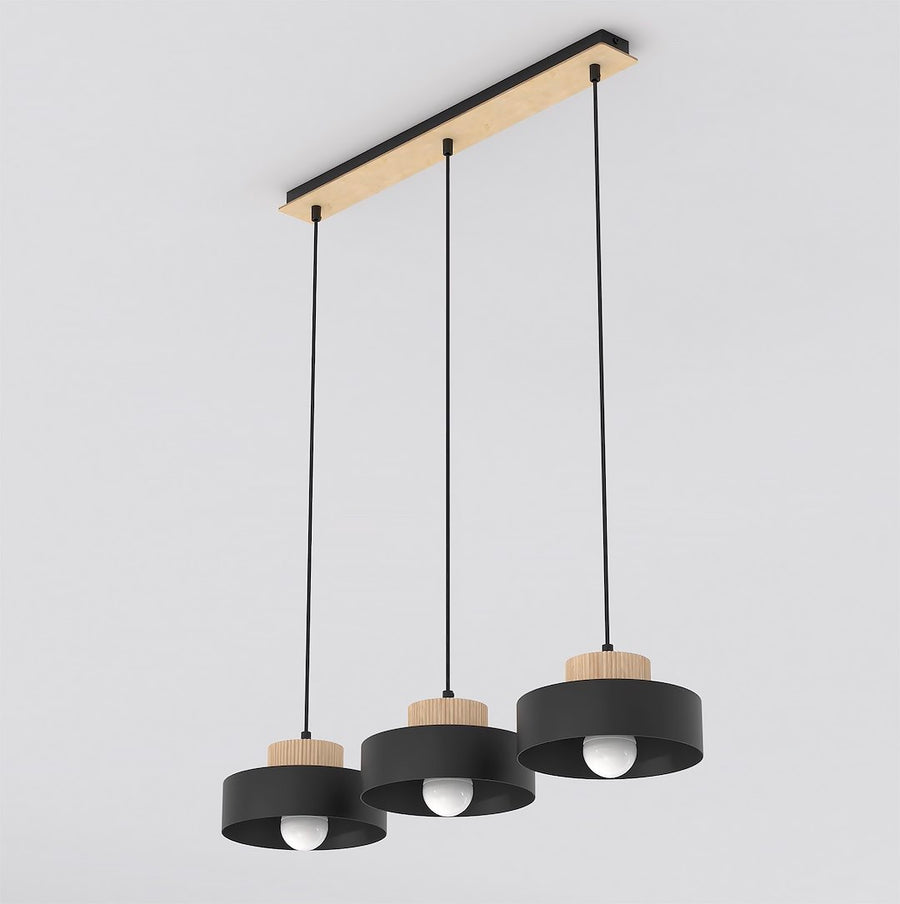 Kivi 3 pendant light black