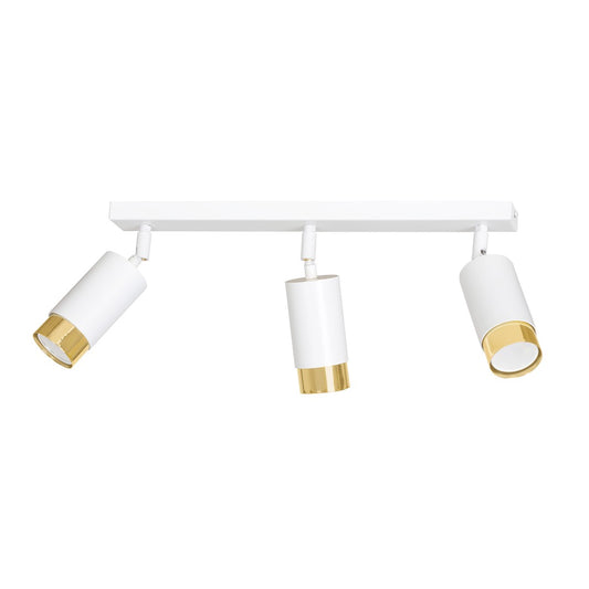 Hiro 3 ceiling spotlight white/gold