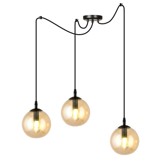 Gigi 3 pendant light amber