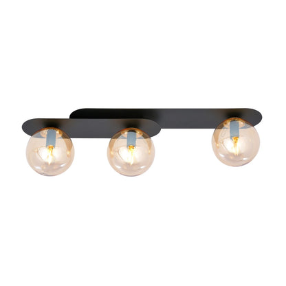 Plaza 3 ceiling lamp black/amber